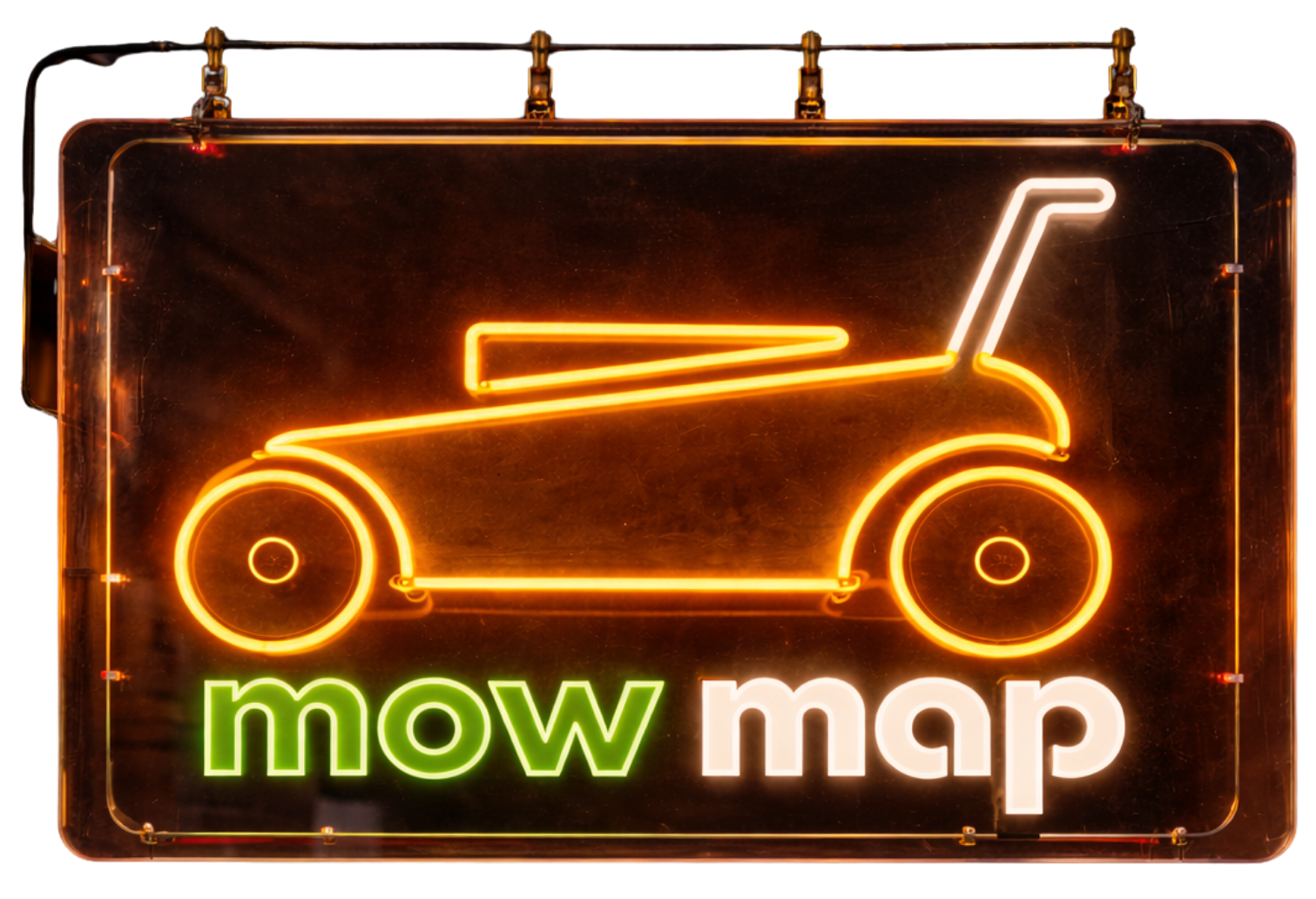 mowmap neon sign